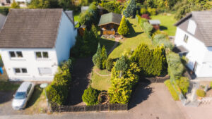 Luftblick aufs Grundstück