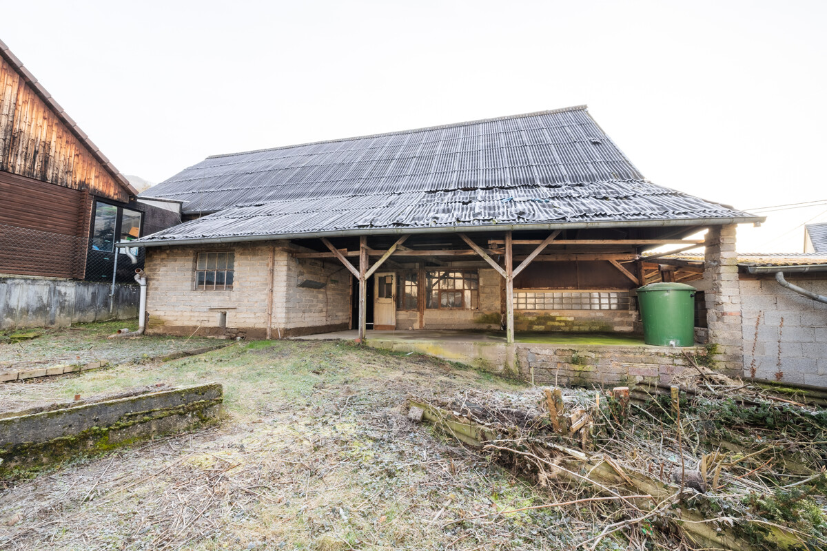 Blick aus dem Garten an der Scheune