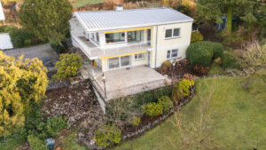 Blick auf das Anwesen