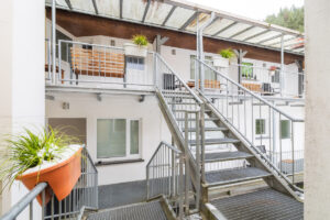 Zugang zu den Wohnungen
