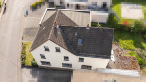 Vogelperspektive auf das Haus
