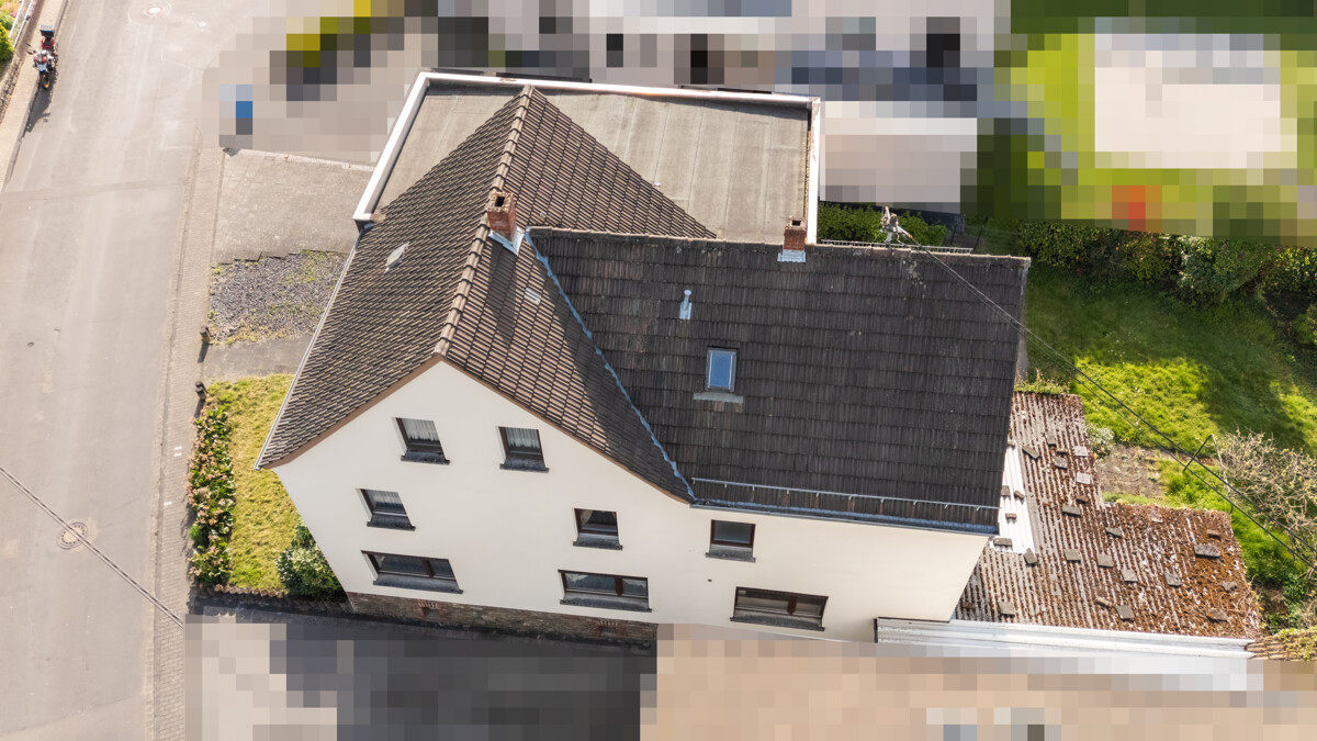 Vogelperspektive auf das Haus